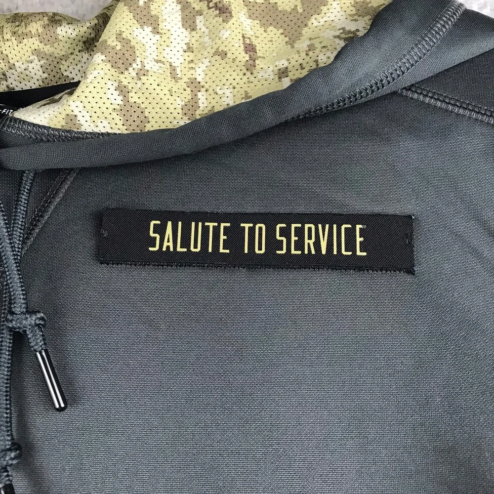 NFL Denver Broncos Salute To Service Nike Hoodie Men L Grey Therma-FIT Pullover